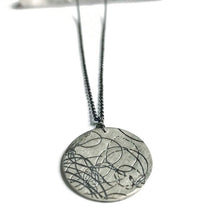 Load image into Gallery viewer, Large Silver Startrail Coin Necklace