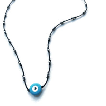 Load image into Gallery viewer, Baby Blue Evil Eye Neckace