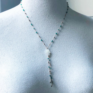 Emerald Hamsa Necklace