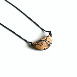 Copper Half Moon Necklace