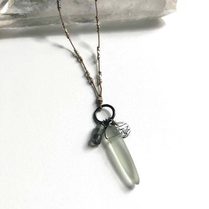 Sea Glass Cluster Neckalce