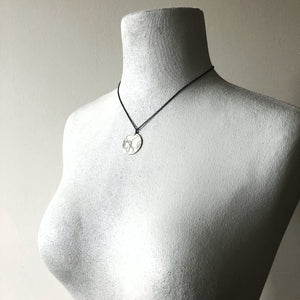 Large Silver Startrail Coin Necklace