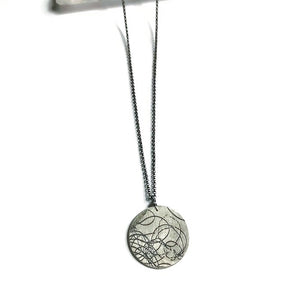 Large Silver Startrail Coin Necklace