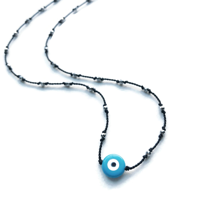 Baby Blue Evil Eye Neckace