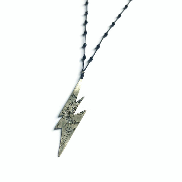 Black Lightening Elemental Necklace