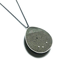 Load image into Gallery viewer, Large Cement + Silver pendnt