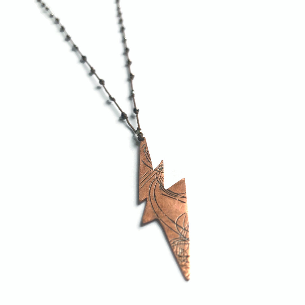 Copper Lightening Elemental Necklace