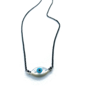 Oxidized Evil Eye Necklace