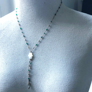 Emerald Hamsa Necklace